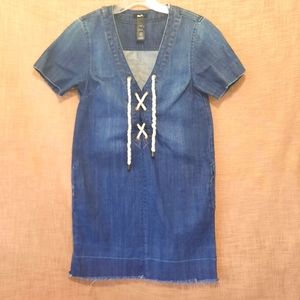 Denim Dress With Pockets Small